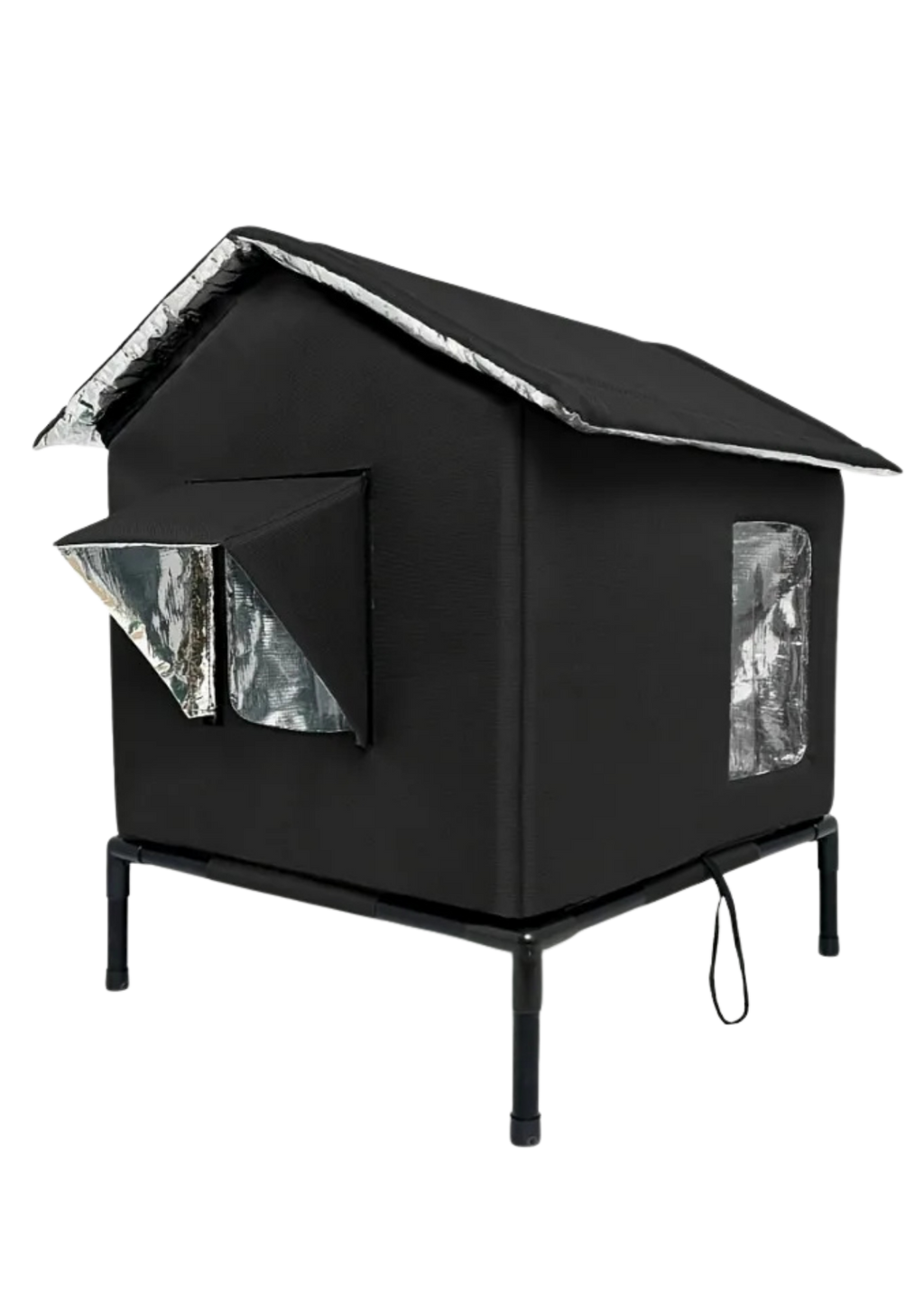 Insulated Cat House 22", Waterproof Oxford Tent with Thermal Lining & Elevated Stand