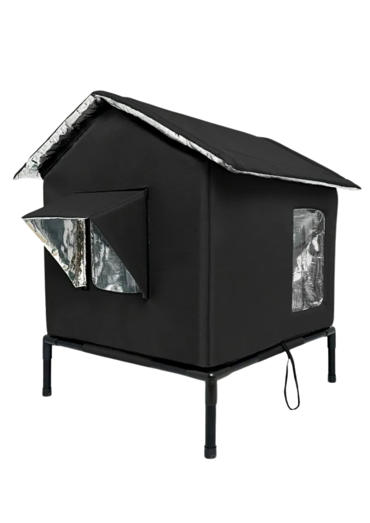 Insulated Cat House 22", Waterproof Oxford Tent with Thermal Lining & Elevated Stand