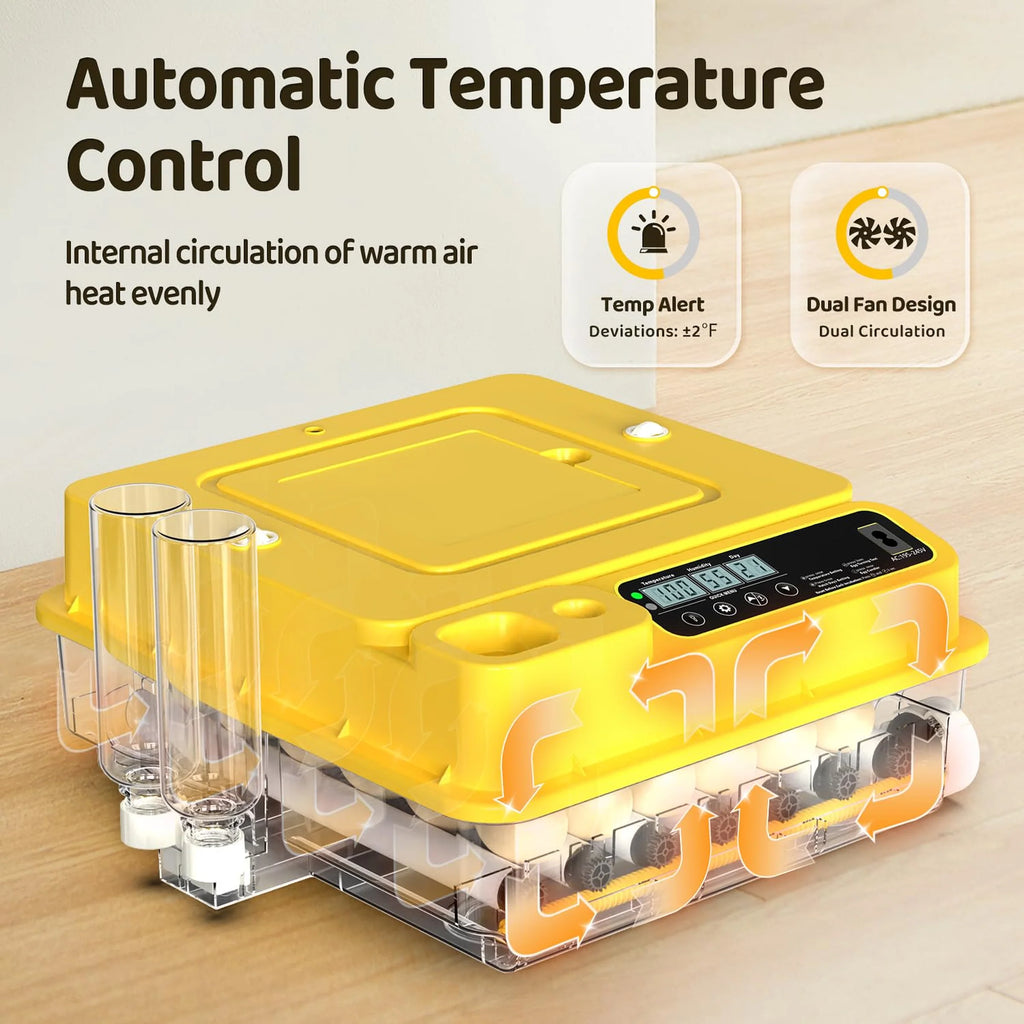 Automatic Egg Incubator – 36-Egg Digital Hatcher with Humidity Control & Candler