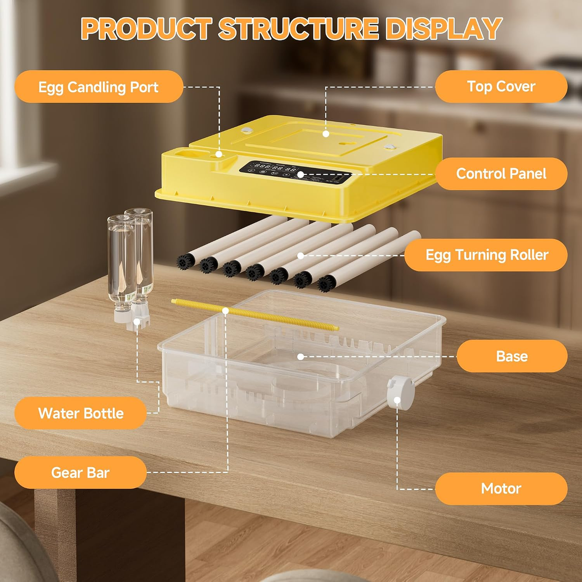 Automatic Egg Incubator – 36-Egg Digital Hatcher with Humidity Control & Candler
