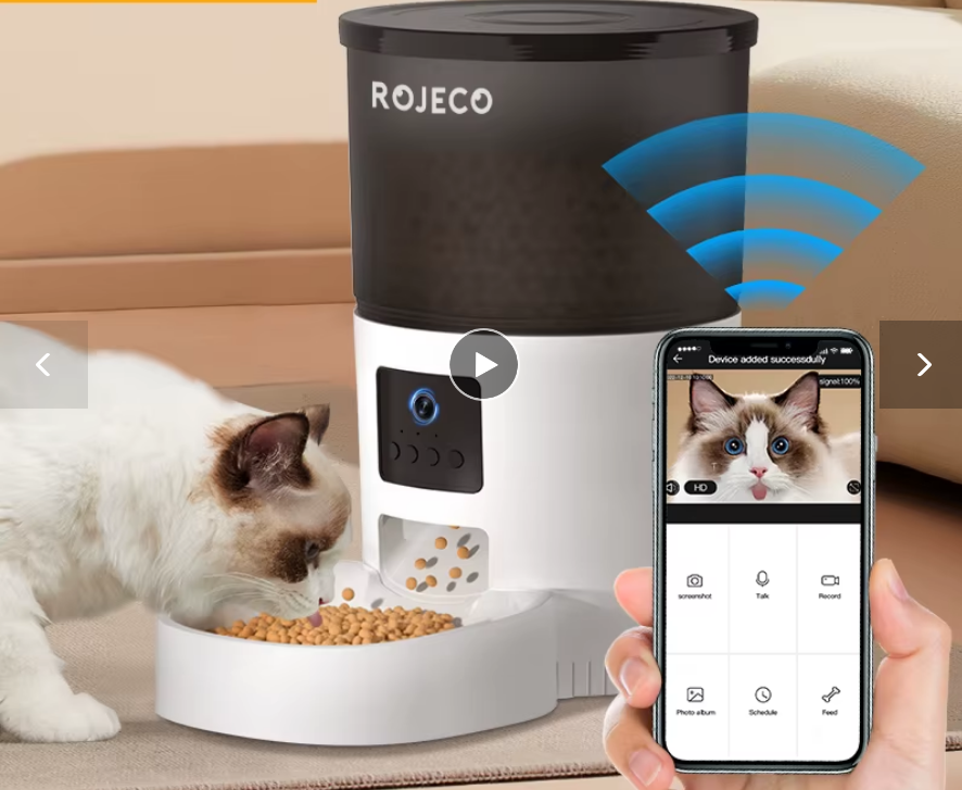 Smart Automatic Pet Feeder Cat Dog Video Recorder Remote Control Cat Dog