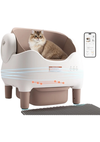 Automatic Litter Box 10L, Self-Cleaning Open-Top with App Control & Ultra-Quiet Motor