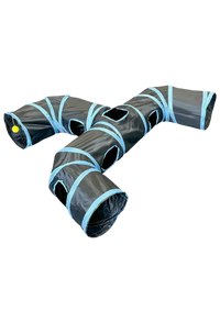 Cat Tunnel 3-Way, 51.2" with Peek Holes & Dangling Toy