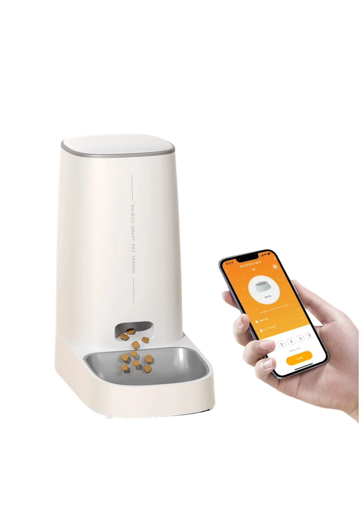 Automatic Cat Feeder 4L, WiFi Smart Dispenser with App Scheduling, Stainless Steel Bowl & Dual Power Backup