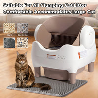 Automatic Litter Box 10L, Self-Cleaning Open-Top with App Control & Ultra-Quiet Motor