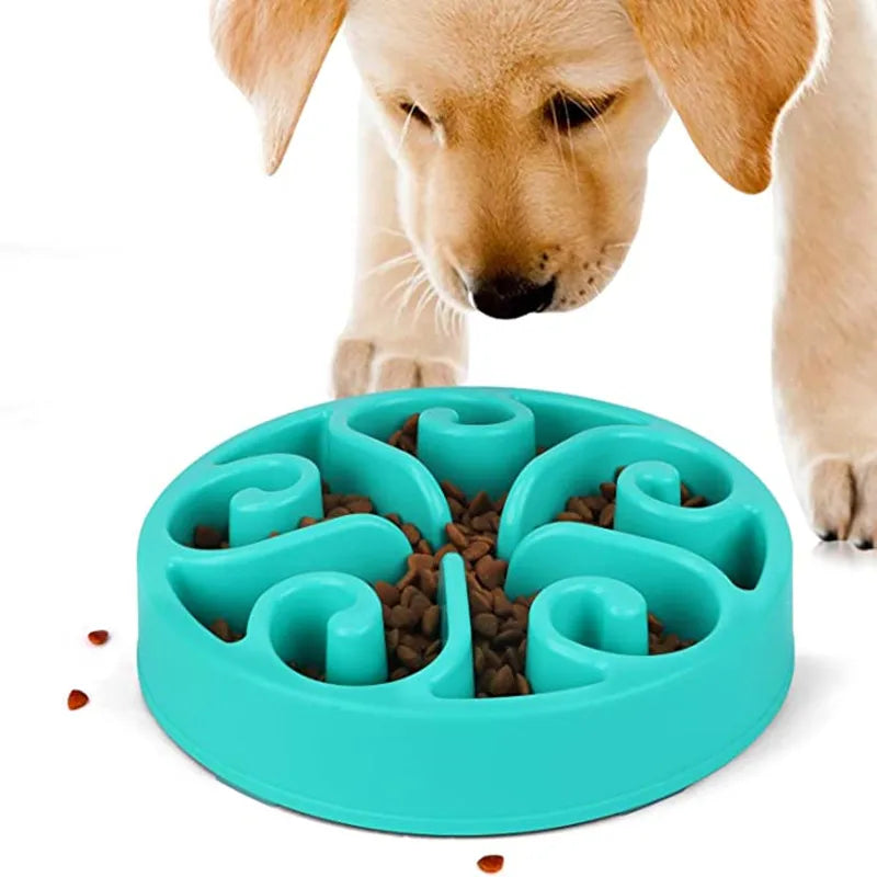 Slow Feeder Dog Bowl, Anti-Gulp Maze with Non-Slip Base, Dishwasher Safe