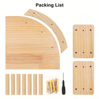 Cat Wall Shelves Corner Set, 12.4" Curved Perch with 3 Steps & Hammock