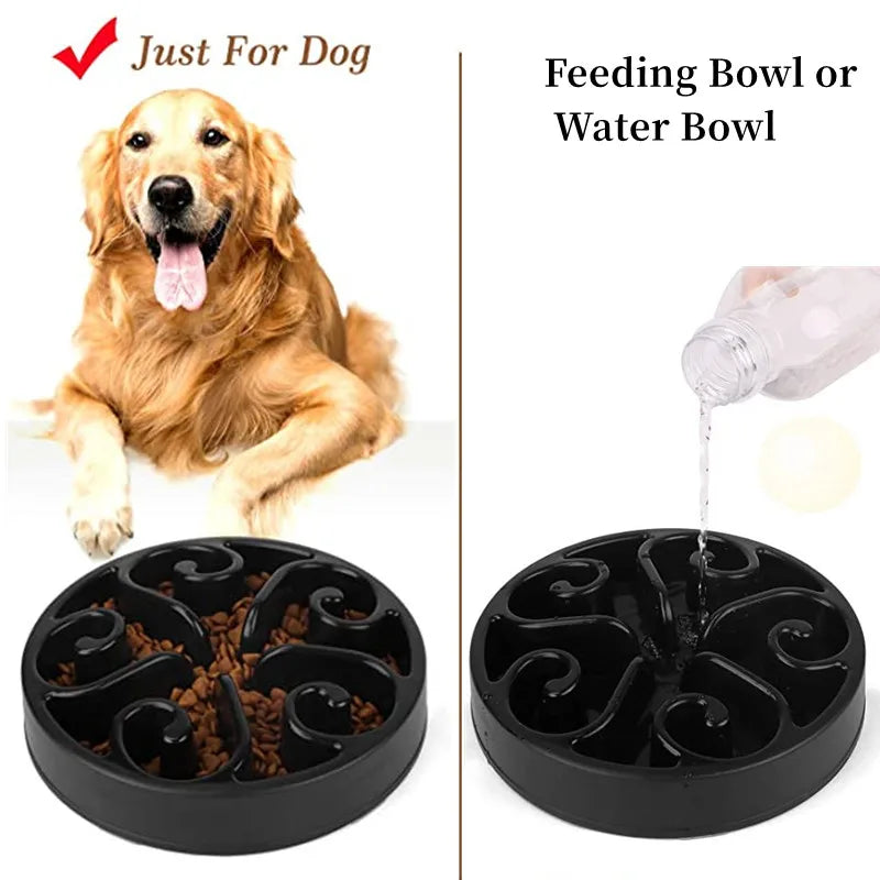 Slow Feeder Dog Bowl, Anti-Gulp Maze with Non-Slip Base, Dishwasher Safe
