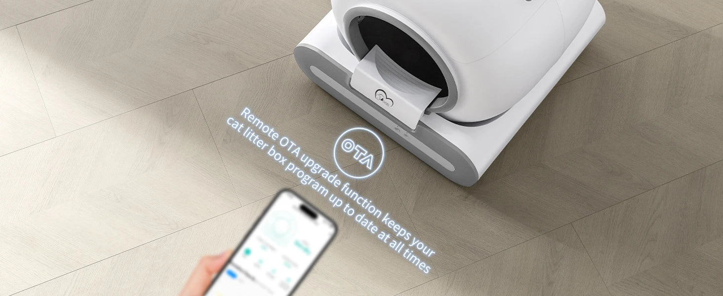 Automatic Litter Box 65L, Self-Cleaning Enclosed Drum with App Control & Low Entry