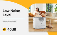 Automatic Litter Box 11L, Self-Cleaning Open-Top with Safety Sensors & Quiet 40dB Motor