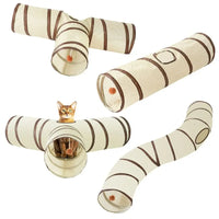 Cat Tunnel 26"–49", Collapsible in 4 Shapes with Peek Holes & Dangling Ball