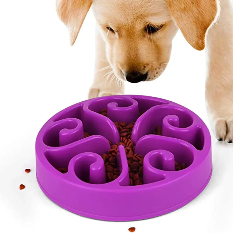 Slow Feeder Dog Bowl, Anti-Gulp Maze with Non-Slip Base, Dishwasher Safe