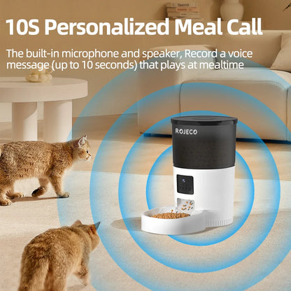 Smart Automatic Pet Feeder Cat Dog Video Recorder Remote Control Cat Dog