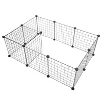 Small Animal Playpen 56" × 28", 14" Metal Wire Panels, Portable & Reconfigurable — Indoor Yard Fence for Rabbits & Guinea Pigs