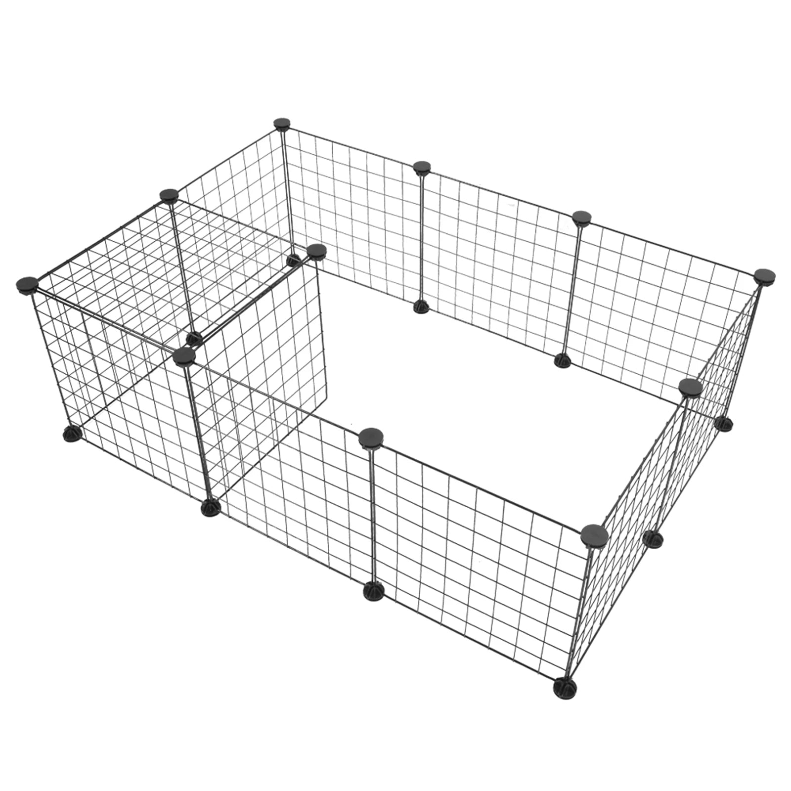 Small Animal Playpen 56" × 28", 14" Metal Wire Panels, Portable & Reconfigurable — Indoor Yard Fence for Rabbits & Guinea Pigs