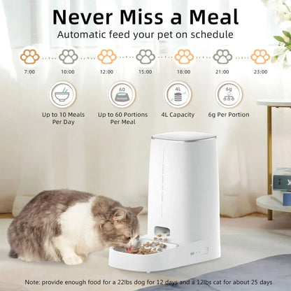 Smart WiFi Automatic Cat & Dog Feeder — Remote Control & Scheduled Meals