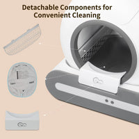 Automatic Litter Box 65L, Self-Cleaning Enclosed Drum with App Control & Low Entry
