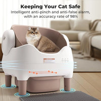 Automatic Litter Box 10L, Self-Cleaning Open-Top with App Control & Ultra-Quiet Motor