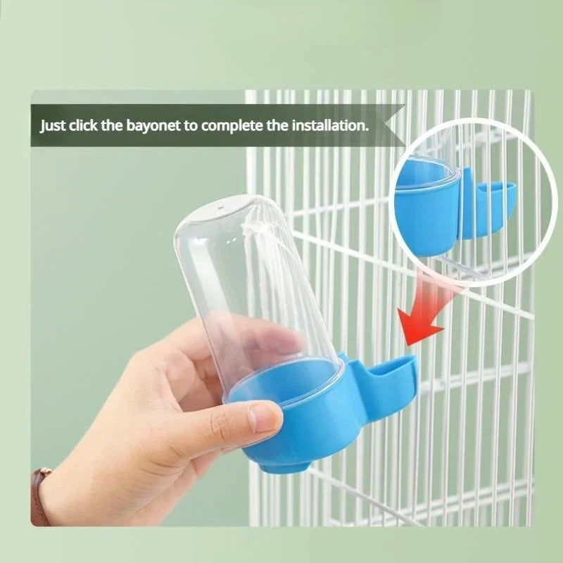 Bird Feeder & Water Dispenser, Clip-On Gravity Cup for Cages