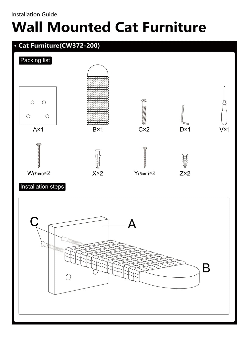 Cat Wall Shelves Corner Set, 12.4" Curved Perch with 3 Steps & Hammock