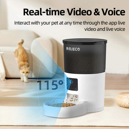 Smart Automatic Pet Feeder Cat Dog Video Recorder Remote Control Cat Dog
