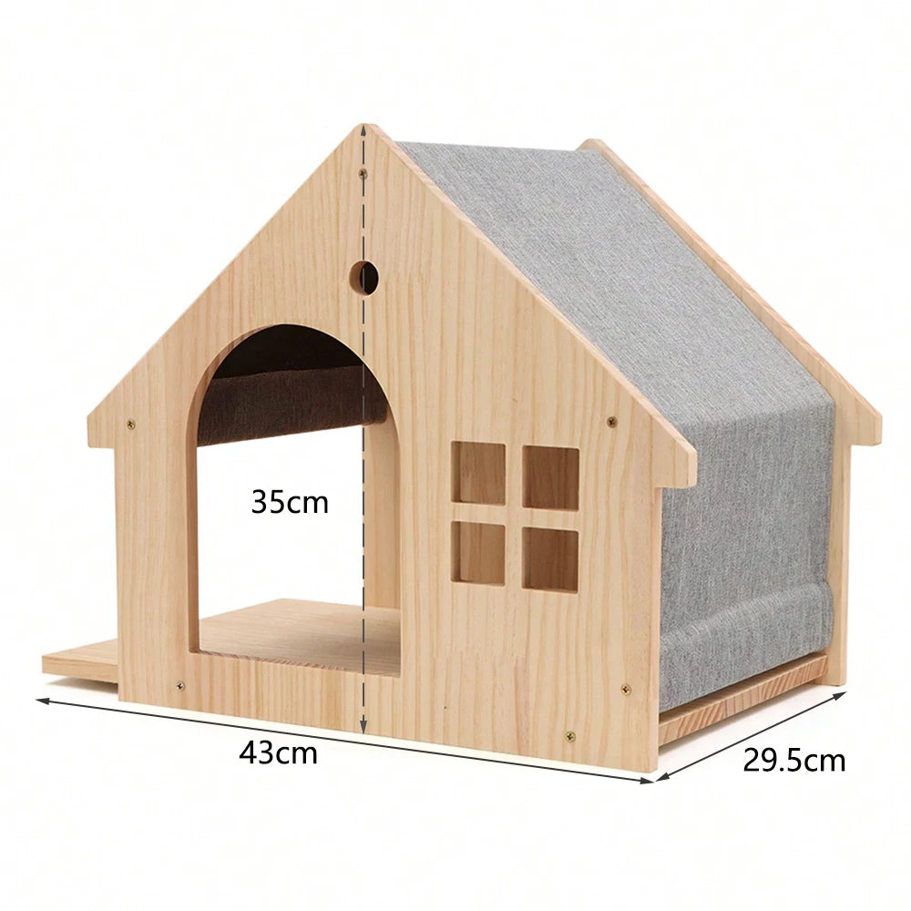 Cat Wall Shelves Climbing System, House & Bridge Set for Indoor Cats
