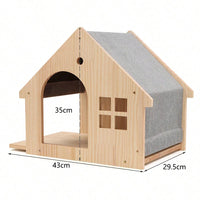 Cat Wall Shelves Climbing System, House & Bridge Set for Indoor Cats