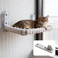 Cat Window Perch 19.7" Oval, Suction Cup Mount with Plush Bumper Rim
