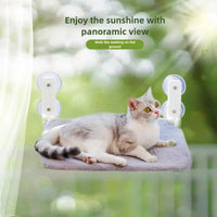 Cat Window Perch 17.7" x 11.8", Foldable with 4 Suction Cups & Breathable Mesh