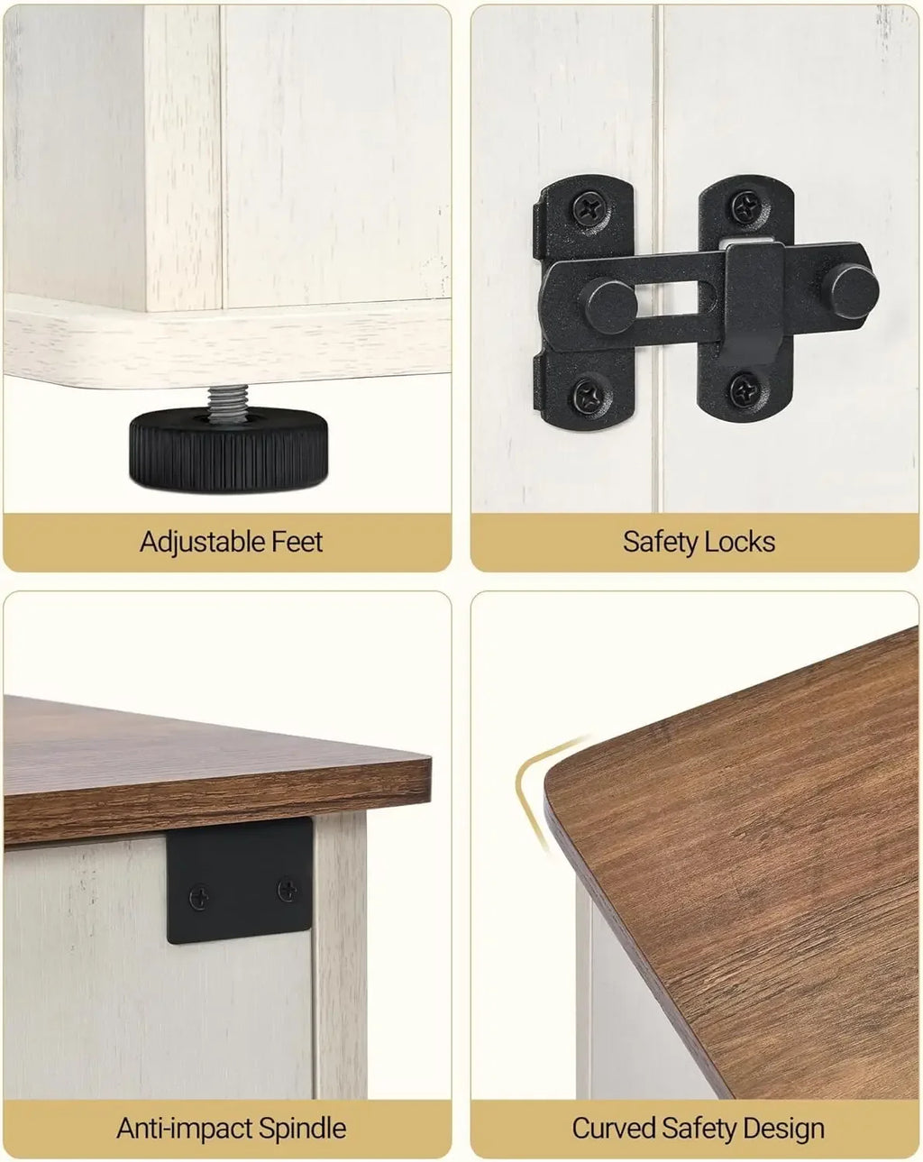 Dog Crate Furniture 71" for Two Dogs, Wood & Steel with Removable Divider, Arch Doors & Washable Cushions