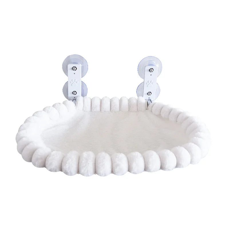 Cat Window Perch 19.7" Oval, Suction Cup Mount with Plush Bumper Rim