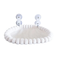Cat Window Perch 19.7" Oval, Suction Cup Mount with Plush Bumper Rim