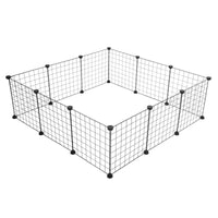 Small Animal Playpen 56" × 28", 14" Metal Wire Panels, Portable & Reconfigurable — Indoor Yard Fence for Rabbits & Guinea Pigs