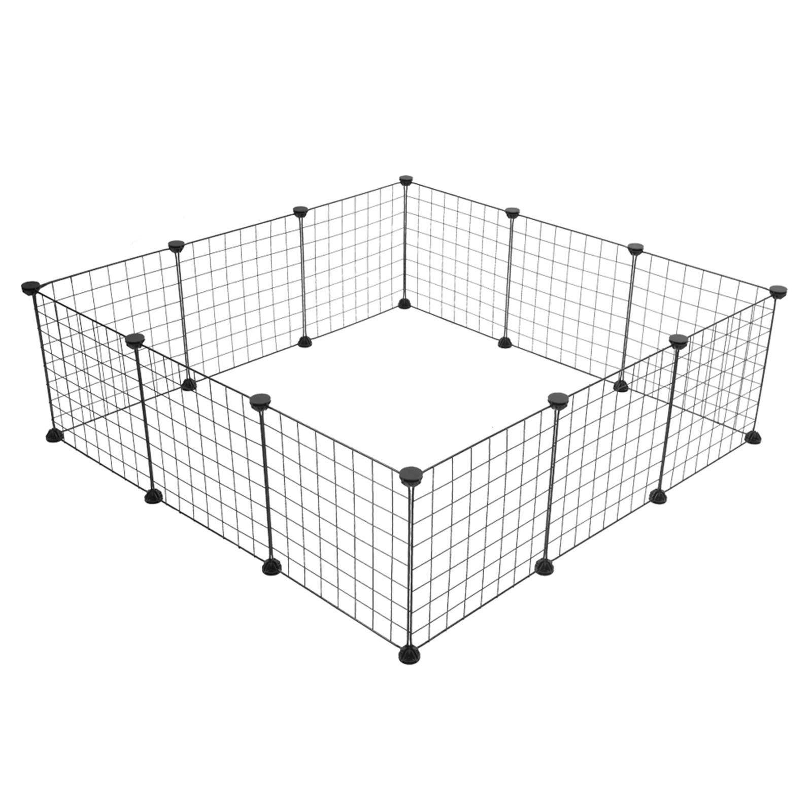 Small Animal Playpen 56" × 28", 14" Metal Wire Panels, Portable & Reconfigurable — Indoor Yard Fence for Rabbits & Guinea Pigs