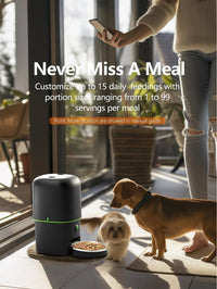 Automatic Cat Feeder 4L with 1080P Camera, Night Vision, Two-Way Voice & App Control