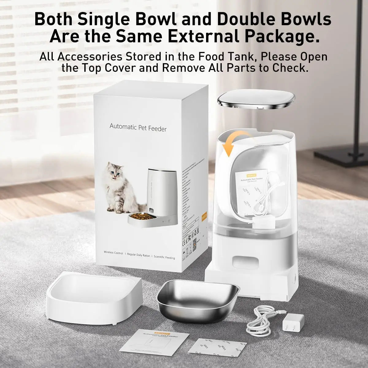 Smart WiFi Automatic Cat & Dog Feeder — Remote Control & Scheduled Meals