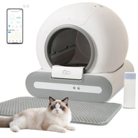 Automatic Litter Box 65L, Self-Cleaning Enclosed Drum with App Control & Low Entry