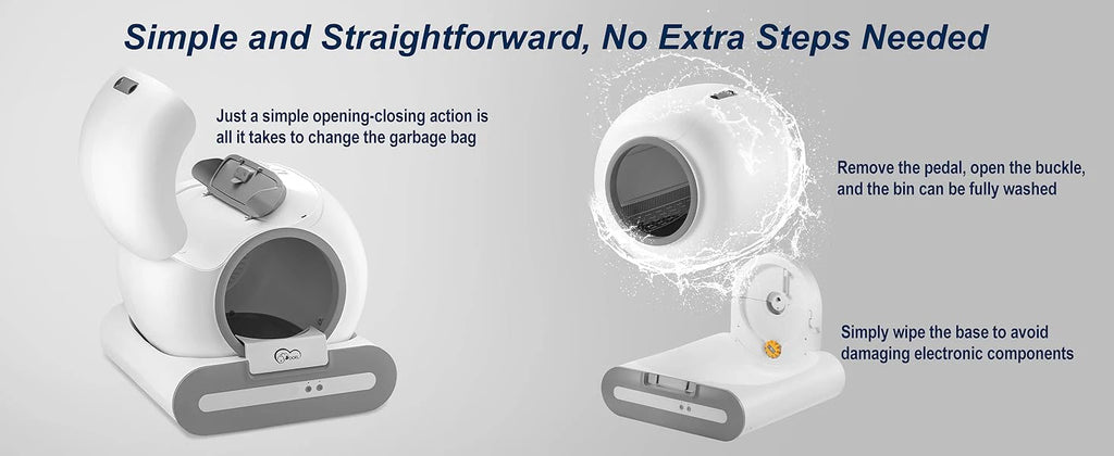 Automatic Litter Box 65L, Self-Cleaning Enclosed Drum with App Control & Low Entry