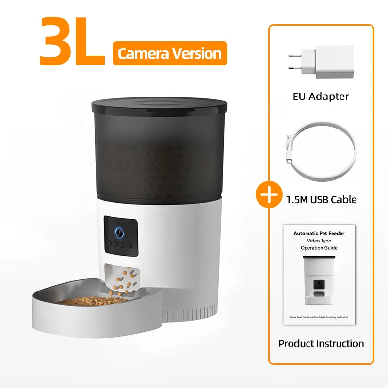 Smart Automatic Pet Feeder Cat Dog Video Recorder Remote Control Cat Dog