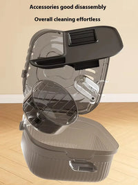 Portable Hamster Travel Carrier 8", Lightweight Breathable Carry Box with Handle & Water Bottle
