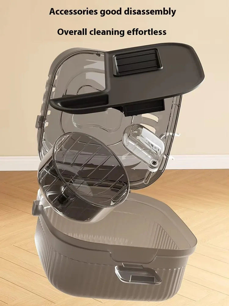 Portable Hamster Travel Carrier 8", Lightweight Breathable Carry Box with Handle & Water Bottle