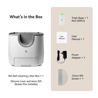 Automatic Litter Box 11L, Self-Cleaning Open-Top with Safety Sensors & Quiet 40dB Motor