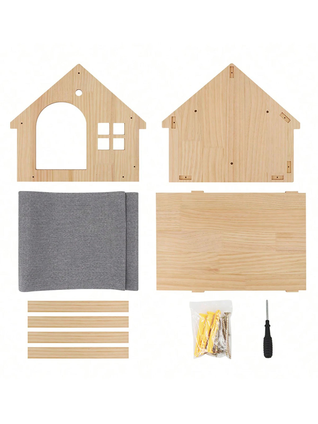 Cat Wall Shelves Climbing System, House & Bridge Set for Indoor Cats
