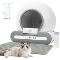 Automatic Litter Box 65L, Self-Cleaning Enclosed Drum with App Control & Low Entry