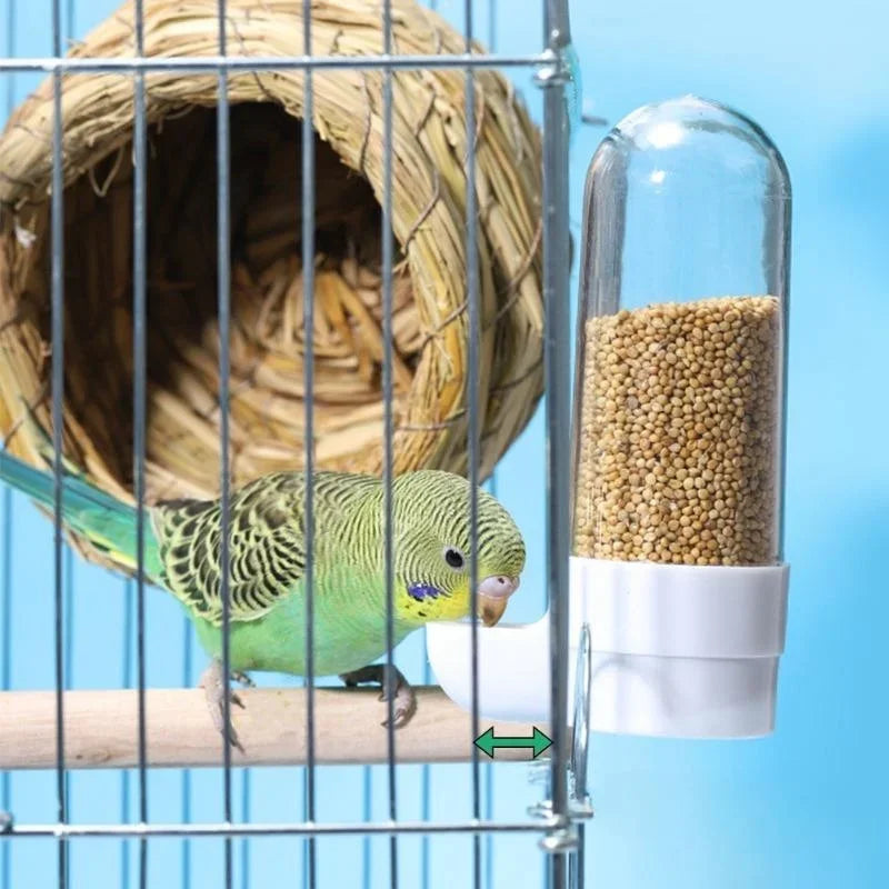Bird Feeder & Water Dispenser, Clip-On Gravity Cup for Cages