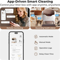 Automatic Litter Box 10L, Self-Cleaning Open-Top with App Control & Ultra-Quiet Motor