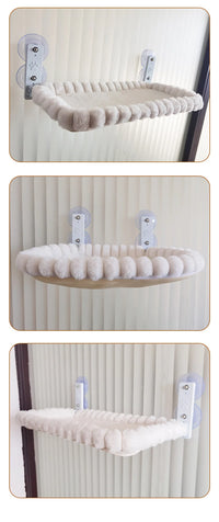 Cat Window Perch 19.7" Oval, Suction Cup Mount with Plush Bumper Rim