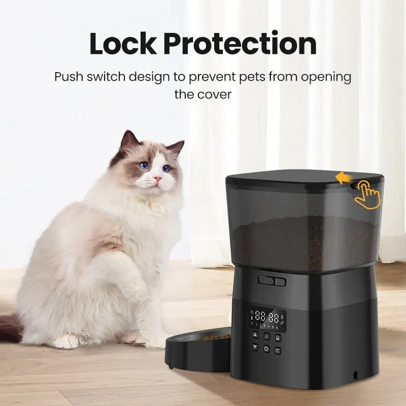 Smart Automatic Cat & Dog Feeder — LCD Display, Portion Control & Scheduled Meals