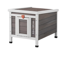 Outdoor Cat House 21", Cedar Shelter with Openable Roof, Elevated Legs & Door Flap