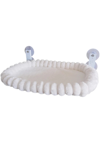 Cat Window Perch 19.7" Oval, Suction Cup Mount with Plush Bumper Rim